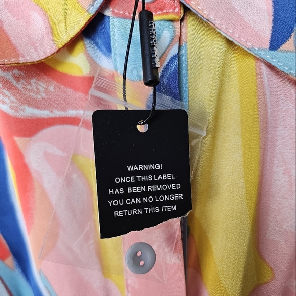 Women's Fashion Nova Hailey Button Up Maxi Dress - Blue/combo XS - Picture 10 of 10